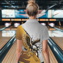 Load image into Gallery viewer, Custom Yellow Eagle Bowling Team Women Polo Shirts, Bowling League Shirt Bowlers Outfit IPHW8757