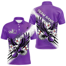 Load image into Gallery viewer, Custom Purple Eagle Bowling Jerseys, Eagle Bowling Men Polo Shirts Team Uniform Bowlers Outfit IPHW8788