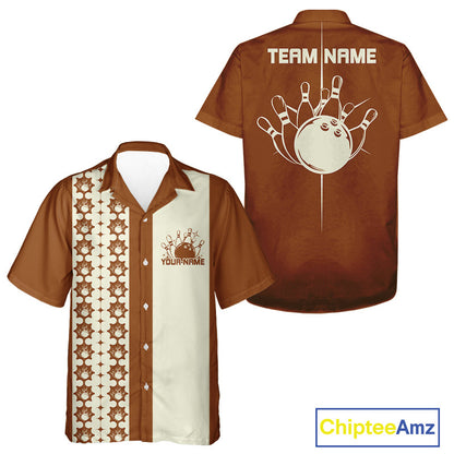 Custom Classic Retro Bowling Team  Shirt, Vintage Style Bowlers Outfits IPHW10073