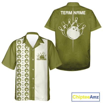 Custom Classic Retro Bowling Team  Shirt, Vintage Style Bowlers Outfits IPHW10073