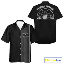 Load image into Gallery viewer, Custom Classic Striped Vintage Bowling Shirt, Retro Bowling Button Up Team Shirt IPHW10075