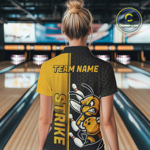 Load image into Gallery viewer, Custom Strike Bee Bowling Polo Shirts For Women, Bee Bowling Team Bowlers Outfit IPHW9047