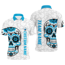 Load image into Gallery viewer, Custom Multi-Color Sugar Skull Tattoo Bowling Shirts For Men And Women, Custom Bowling Tournament Team Shirts IPHW6602
