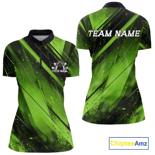 Green and black sports jersey with 'TEAM NAME' text on a white background