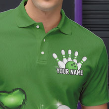 Load image into Gallery viewer, Custom Green St Patrick&#39;S Day Bowling Polo Shirts For Men, Saint Patrick Team Bowling Outfits IPHW8373
