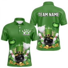 Load image into Gallery viewer, Custom Green St Patrick&#39;S Day Bowling Polo Shirts For Men, Saint Patrick Team Bowling Outfits IPHW8373