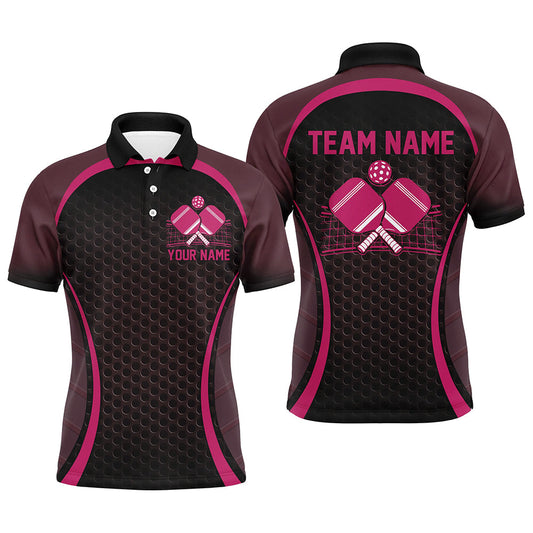 Custom Pink Pickleball Shirts For Men, Men'S Pickleball Outfit Pickleball Team Shirts IPHW7443