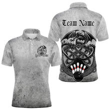 Load image into Gallery viewer, Custom Vintage Viking Dragon Bowling Polo Team Shirts For Men, Celtic Bowling Shirt IPHW8586