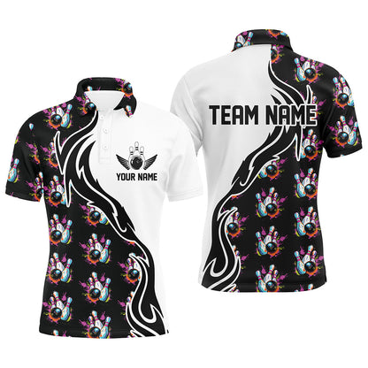 Personalized Colorful Bowling Shirts For Men, Flame Bowling Jerseys Team Bowling Shirts IPHW6946