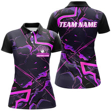 Load image into Gallery viewer, Pink And Purple Custom Bowling Team Shirts For Women, Bowling Tournament Outfits IPHW6470