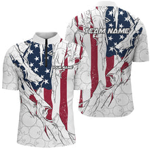 Load image into Gallery viewer, American Flag Custom Patriotic Bowling Shirts For Men, Team Bowling League Shirts Uniform IPHW6990