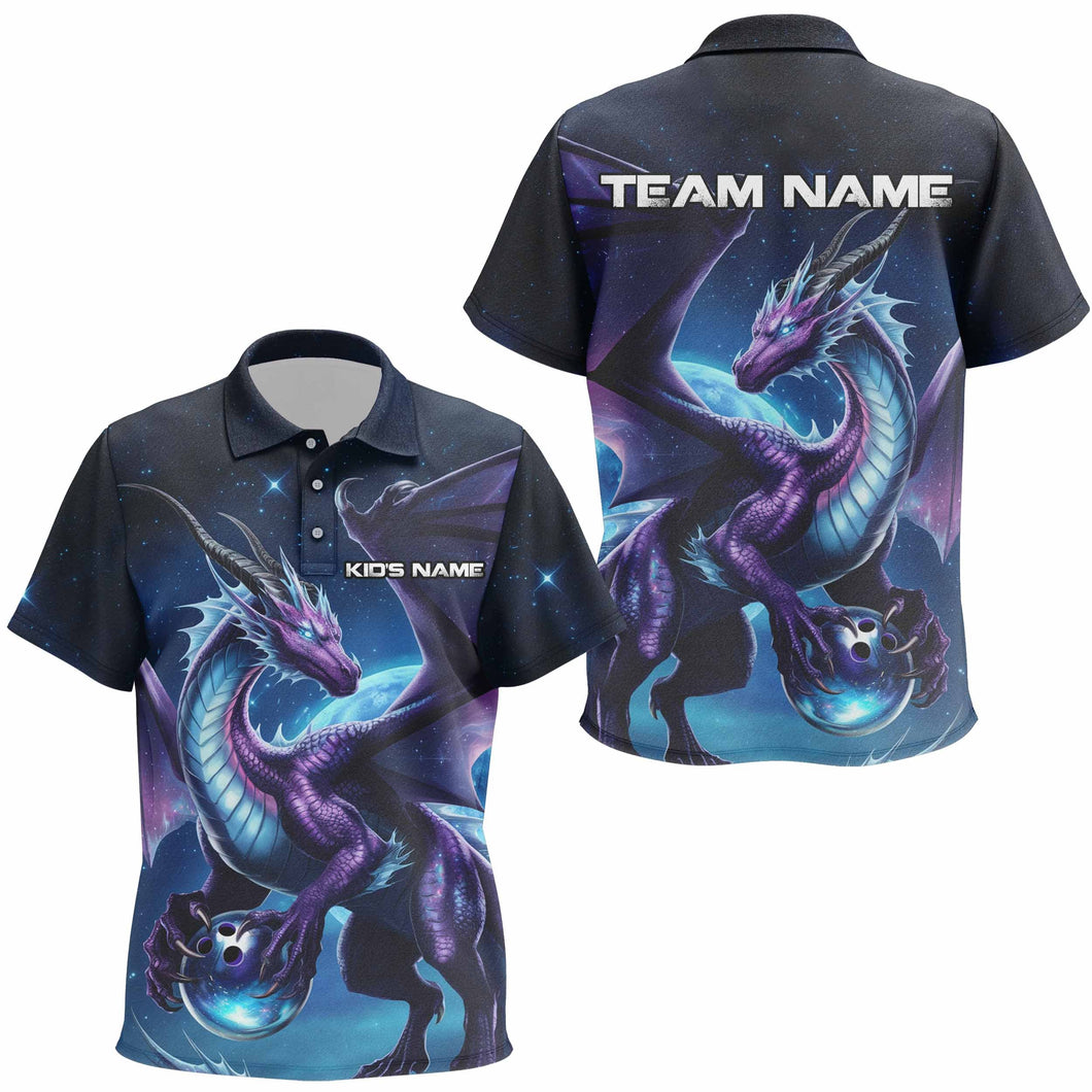 Custom Dragon Bowling Polo Shirts For Kid, Dragon Bowling Team Shirt Outfit IPHW7521