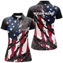 Load image into Gallery viewer, American Flag Custom Bowling Team Shirts For Women, Patriotic Bowling Team Jerseys IPHW6485