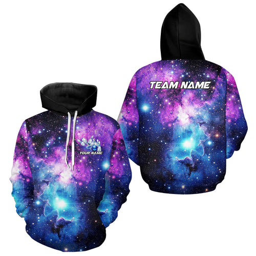Custom Galaxy Sky Bowling Men And Women Hoodie Shirts, Bowling Team Shirts Bowlers Outfits IPHW7545