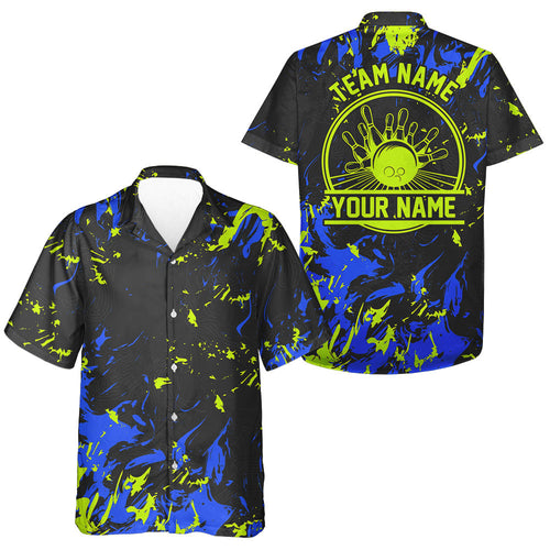 Personalized Bowling Hawaiian Shirts For Kid, Bowling Balls And Pins Bowling Team Shirts IPHW4316