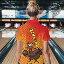 Load image into Gallery viewer, Custom Funny Twerky Turkey Bowling Women Quarter-Zip Shirts, Thanksgiving Bowling Shirt IPHW9764