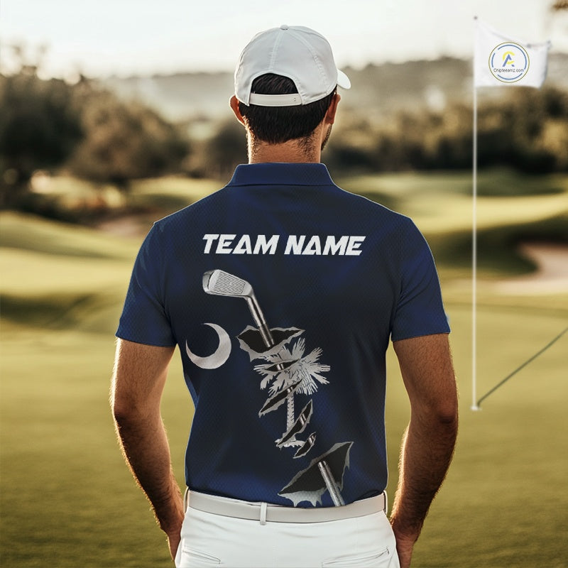 Custom South Carolina State Flag Golf Club Golf Team Shirt For Men, SC Golfer Outfits IPHW10584