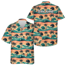 Load image into Gallery viewer, Custom Summer Vibe Ocean And Palm Tree Bowling Hawaiian Team Shirt IPHW10830