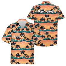 Load image into Gallery viewer, Custom Palm Tree And Sunset Scene Bowling Hawaiian Shirts For Men And Women Summer Outfit IPHW10837