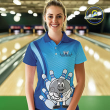 Load image into Gallery viewer, Custom Blue Doctor Bowling Polo Shirts For Women, Funny Doctor Bowling Jerseys IPHW9235