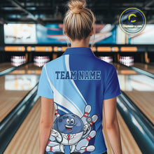 Load image into Gallery viewer, Custom Blue Doctor Bowling Polo Shirts For Women, Funny Doctor Bowling Jerseys IPHW9239