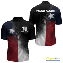 Load image into Gallery viewer, Custom Smoke Flame Texas Flag Patriotic Darts Shirt For Men, Dart League Team Jerseys IPHW10631
