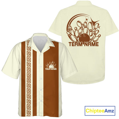 Custom Classic Vintage Bowling Team Shirts, 50S Retro Bowling Button Up ShirtIPHW10868