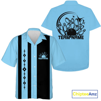 Custom Classic Vintage Bowling Team Shirts, 50S Retro Bowling Button Up ShirtIPHW10871