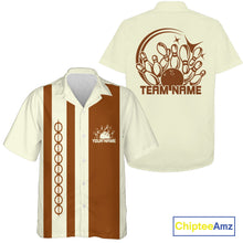 Load image into Gallery viewer, Custom Classic Vintage Bowling Team Shirts, 50S Retro Bowling Button Up ShirtIPHW10872