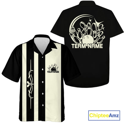 Custom Classic Vintage Bowling Team Shirts, 50S Retro Bowling Button Up ShirtIPHW10874