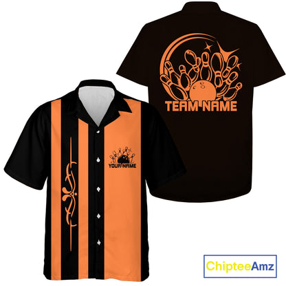Custom Classic Vintage Bowling Team Shirts, 50S Retro Bowling Button Up ShirtIPHW10874