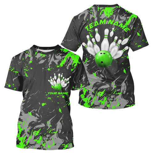 Black And Green Camo Bowling Team Custom Men T-Shirts Bowling League IPHW5362