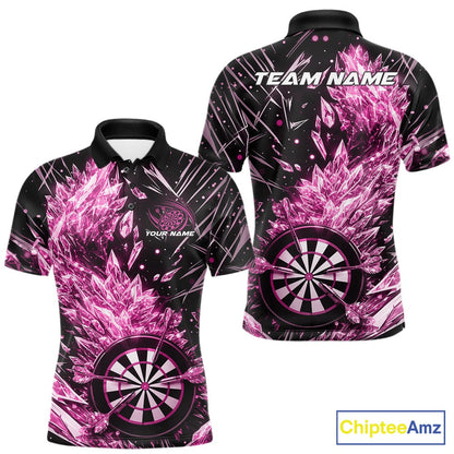 Custom Pink Ice Crystal Dart Jerseys, Ice Dart Team Multi Styles Shirts For Men, Women And Kids IPHW10405