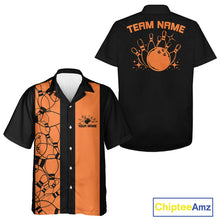 Load image into Gallery viewer, Custom Bowling Pin Pattern Vintage Bowling Team Shirt, 50S Retro Bowlers Outfit IPHW10087