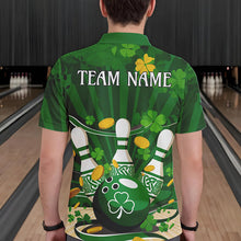 Load image into Gallery viewer, Custom Green St Patrick&#39;S Day Bowling Polo Shirts For Men, Celtic Team Bowling Outfits IPHW8375