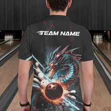 Load image into Gallery viewer, Custom Dragon Bowling Team Polo Shirts For Men, Dragon Bowling League Shirt Bowlers Outfit IPHW8559