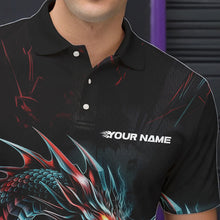 Load image into Gallery viewer, Custom Dragon Bowling Team Polo Shirts For Men, Dragon Bowling League Shirt Bowlers Outfit IPHW8559