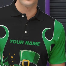 Load image into Gallery viewer, Custom Green St Patricks Day Funny Skull Drink Beer Bowling Polo Shirts For Men IPHW8381