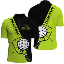 Load image into Gallery viewer, Black And Green Custom Pickleball Team Shirts For Men, Pickleball Jersey Men'S Pickleball Outfit IPHW7458