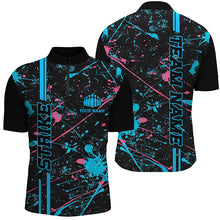 Load image into Gallery viewer, Custom Blue And Pink Strike Bowling Team Shirts, Camo Bowling League Unisex Jerseys IPHW6430