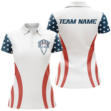 Load image into Gallery viewer, Custom American Flag Bowling Team Jerseys, Patriotic Bowling Tournament Bowling Team Shirts IPHW6613