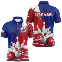 Load image into Gallery viewer, Custom Texas Bowling Shirts For Men, Barbed Wire Texas Flag Bowling Team Shirt Bowler Outfit  IPHW7550