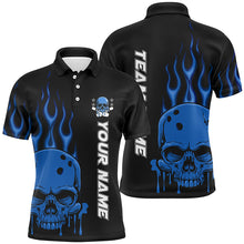 Load image into Gallery viewer, Personalized Skull Bowling Shirt For Men, Women And Kids, Custom Team'S Name Flame Bowler Jerseys IPHW5916
