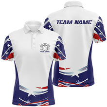 Load image into Gallery viewer, Personalized Patriotic Bowling Shirts For Men And Women, Ameircan Flag Bowling Team Jersey Styles IPHW6671