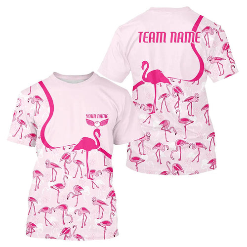 Pink Flamingo Customized Bowling Men T-Shirts, Bowling Tournament For Bowlers IPHW6680