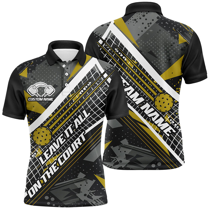 Leave It All On The Court Custom Pickleball Team Shirts For Men, Women And Kids, Multi-Color Pickleball Uniform IPHW6547