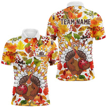 Load image into Gallery viewer, Custom Funny Turkey Bowling Shirts For Men, Fall Season Thanksgiving Bowling Team Shirts IPHW7586