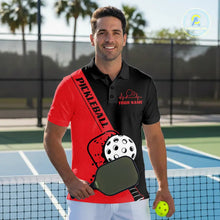 Load image into Gallery viewer, Black And Red Custom Pickleball Team Shirts For Men, Pickleball Jersey Outfit IPHW10821