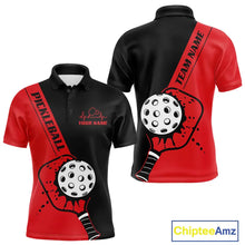 Load image into Gallery viewer, Black And Red Custom Pickleball Team Shirts For Men, Pickleball Jersey Outfit IPHW10821
