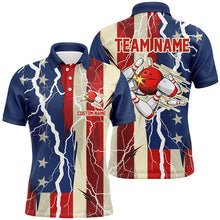 Load image into Gallery viewer, Persnalized American Flag Strike Bowling Team Shirts For Men And Women, Bowler Outfit IPHW5992
